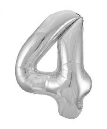 BALÃO FOIL 86CM PRATEADO NÚMERO 5