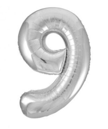 BALÃO NÚMERO PRATEADO -86cm