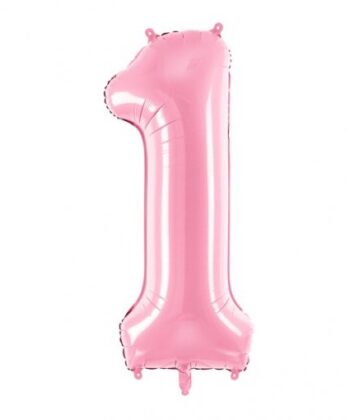 BALÃO NÚMERO ROSA CLARO -86cm