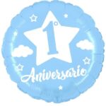 Balão Foil 18" 1º Aniversário - Azul