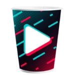 8 Copos em Papel Tik Tok 200ml