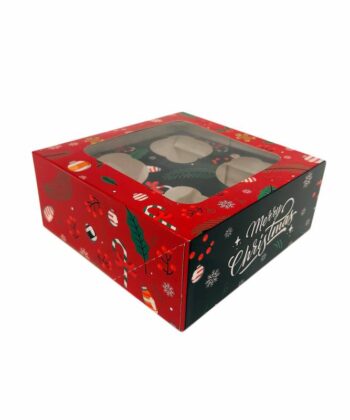 CAIXA DE NATAL 4 CUPCAKE