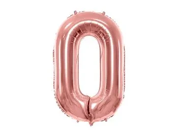 Balão Número Rose Gold "0"- 86cm