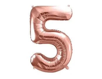Balão Número Rose Gold "5"- 86cm
