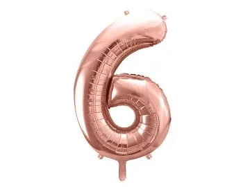 Balão Número Rose Gold "6"- 86cm