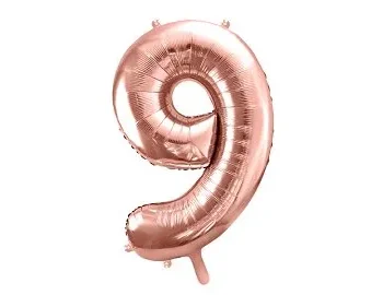 Balão Número Rose Gold "9"- 86cm