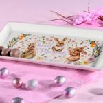 Prato retangular de cerâmica