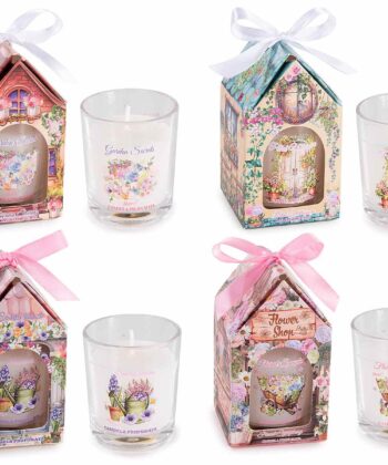 Vela perfumada em copo de vidro